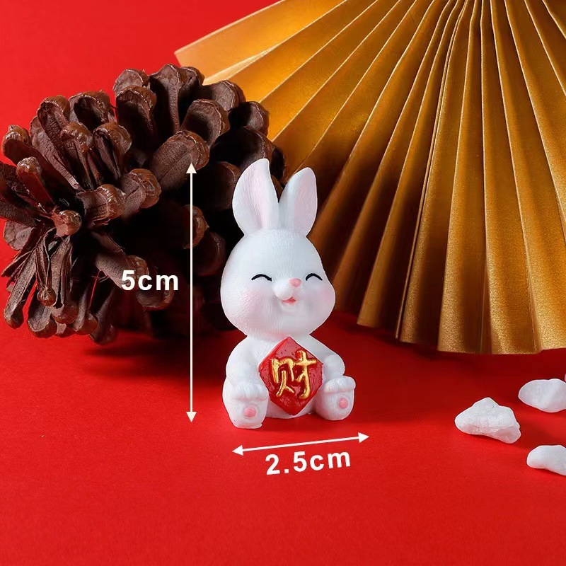 Lapin de bon augure apportant la richesse de toutes les directions