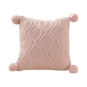 Coussin de canapé rond en velours tricoté style hollandais INS, style crème français, mignon, luxe léger, pour salon, niche, <span class=keywords><strong>taie</strong></span> <span class=keywords><strong>d</strong></span>'<span class=keywords><strong>oreiller</strong></span> pour maison <span class=keywords><strong>d</strong></span>'hôtes - Product Image 5