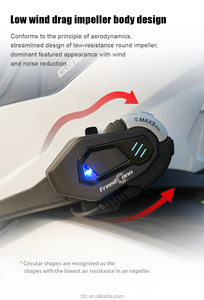 T-MAX S PRO <span class=keywords><strong>Freedconn</strong></span> <span class=keywords><strong>Bluetooth</strong></span> <span class=keywords><strong>Intercom</strong></span> Headset Acesso com um clique ao compartilhamento de música Full Duplex <span class=keywords><strong>Intercom</strong></span> entre 6-10 usuários - Product Image 2