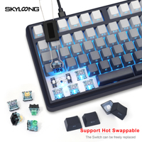 Nuevo Lanzamiento de Skyloong, Teclado Mecánico para Juegos con Cable, RGB, Intercambiable en Caliente, Tamaño Completo, 104 Teclas, para Dispositivos Android, iOS y Windows