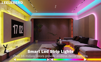 Bande LED intelligente à gradation de couleur changeante par APP et contrôleur 44 touches Bande LED Lumières LED pour chambre à coucher