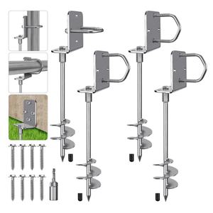 Ancre de poteau de clôture de 20 pouces, piquet de soutien, ancre de <span class=keywords><strong>sol</strong></span>, piquet de <span class=keywords><strong>sol</strong></span> en acier robuste <span class=keywords><strong>pour</strong></span> abris - Product Image 1
