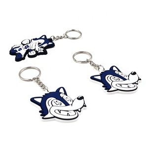 Hot Sale Eco-Friendly Custom Logo PVC Rubber Promotional Keychains