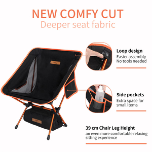 Lightweight \<strong\>Folding\</strong\> \<strong\>Camping\</strong\> \<strong\>Chair\</strong\>, Stable Portable Compact for Outdoor Camp Travel Beach Picnic Festival Hiking - Product Image 4