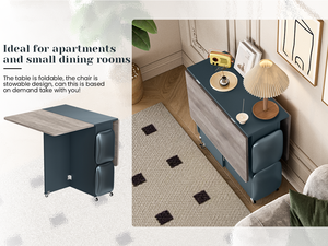 <span class=keywords><strong>Mesa</strong></span> y sillas de <span class=keywords><strong>cocina</strong></span> extensibles funcionales, <span class=keywords><strong>mesa</strong></span> de comedor plegable de 4 plazas <span class=keywords><strong>para</strong></span> comedor pequeño, restaurante - Product Image 5