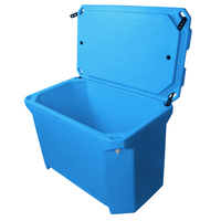 Conteneurs frigorifiques modernes rotomoulés pour la pêche, 220L, personnalisés pour le transport de poissons et de fruits de mer