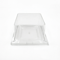 Boîte d'emballage transparente pour gâteau mousse en gros, boîte rectangulaire en plastique PET transparente pour boulangerie et aliments