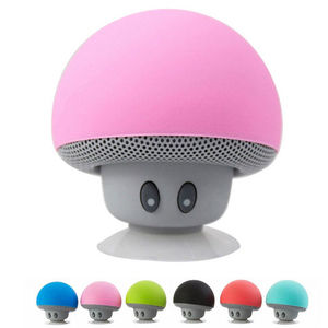 रिचार्जेबल मिनी जेब आकार संगीत वायरलेस खिलाड़ी प्यारा मशरूम बीटी स्पीकर बाथरूम रसोई पूल के लिए बड़े सक्शन कप के साथ - Product Image 2