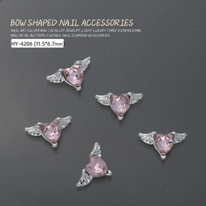 2025 buena calidad Muti-forma Rosa aleación cereza diamantes de imitación decoración de uñas encantos decorados - Product Image 6