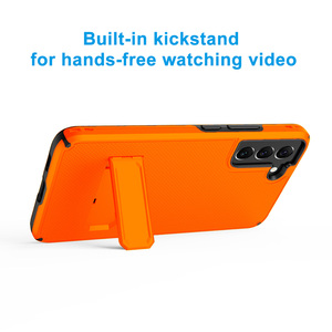 Funda de teléfono móvil con ranura para tarjeta personalizada de fábrica, Combo de funda de PC TPU 2 en 1, naranja, para <span class=keywords><strong>Samsung</strong></span> <span class=keywords><strong>Galaxy</strong></span> S22 Plus - Product Image 6