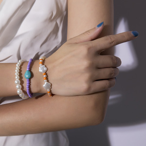 En gros 3 Pcs/Lot Bohème Imitation Perle Étoile Bracelets Réglable Bracelet En Pierre Naturelle pour Les Femmes Bijoux - Product Image 6