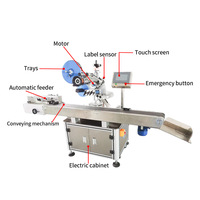 Machine à étiqueter automatique électrique de roulement de PLC d'Orshang pour les sacs de poche de boîte en plastique sur le dessus du carton plat avec l'emballage en bois