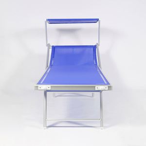 Chaise longue pliante moderne en aluminium pour extérieur, jardin, plage, avec auvent, pour cour, parc, camping - Product Image 3