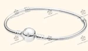 High Quality Women'S Luxury Jewelry 925 Silver Mother'S Day IPandorars Bracelet Roses Full Of Diamond Snake Bone Charm Bracelet