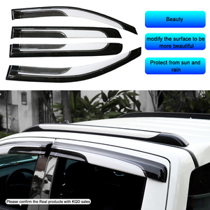 Déflecteurs de vitres de voiture en acrylique PC pour l'extérieur, pare-pluie, visière de fenêtre chromée électroplaquée, pare-soleil pour <span class=keywords><strong>Nissan</strong></span> <span class=keywords><strong>Navara</strong></span> 2015- - Product Image 3