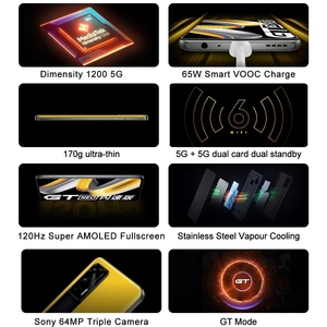 Realme GT Neo Flash Edition 5G NFC Smartphone 12GB 256GB 6.43" FHD+ Dimensity 1200 Octa Core 64MP Ricarica Rapida 65W - Product Image 6