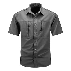<span class=keywords><strong>Chemise</strong></span> d<span class=keywords><strong>éco</strong></span>ntractée pour <span class=keywords><strong>homme</strong></span> en twill à manches courtes, unie, respirante, séchage rapide, <span class=keywords><strong>éco</strong></span>logique, idéale pour les activités estivales en extérieur - Randonnée, Chasse - Product Image 5