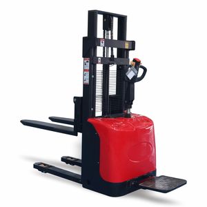 Apilador de palés eléctrico, capacidad de carga de 1500kg, marco de acero inoxidable, altura de elevación de 85-200mm, funciona con pilas - Product Image 2