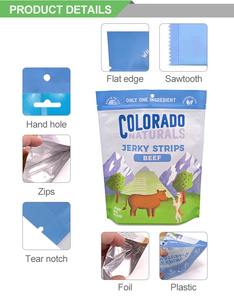 Custom Logo Resealable Stand up Ziplock Food Grade Packaging for Dry Food Candy Spices Coffee Beans Pet Food <strong>Ziploc</strong> <strong>Bags</strong> - Product Image 6
