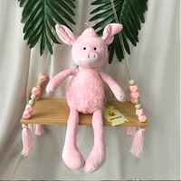 Peluche personnalisée de qualité supérieure Remplissage PP Lapin rose écologique Jouets drôles Lapin Animal en peluche pour enfants Cadeau de vacances
