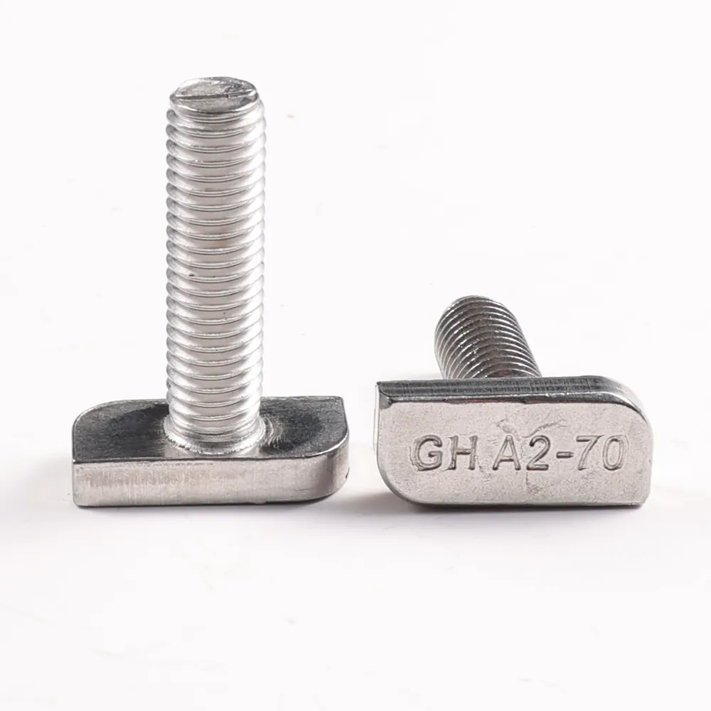 Stock Factory Price T Head Bolt Nut Hot Dip Galvanized Titanium Bottom Flange T Bolt