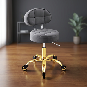 High Quality Gold Salon Chair <b>with</b> Casters, Multifunctional Beauty & Hairdressing Chair for Spa and Hair Salon - Product Image 6