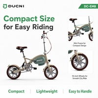 Bicicleta Eléctrica Ligera de 14 Pulgadas para Desplazamientos Urbanos, Bicicleta Eléctrica Plegable Mini para Recorridos de Corta Distancia