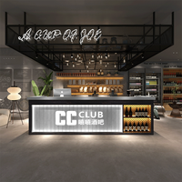 Porte-bouteilles en bois en forme de L moderne avec un design écologique, une construction durable, un nettoyage facile pour la maison, le bar et l'usage commercial