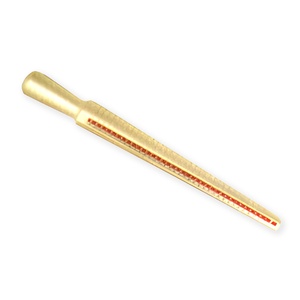s177c Ring Stick Brass <b>Plastic</b> Wooden Handle 1-33 Professional Jewelry Mandrel Sizer Tool Metal Measuring Gauge <b>Bench</b> Stick - Product Image 1