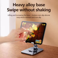 Support de téléphone portable et tablette pliable et réglable en aluminium pour bureau