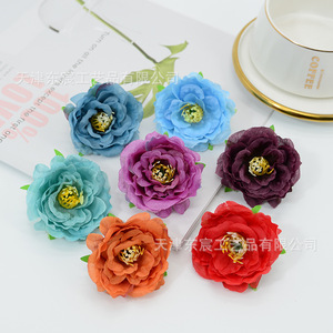 ดอกกุหลาบชาประดิษฐ์จาก Dongchen Crafts สำหรับตกแต่งงานแต่งงาน จัดดอกไม้ติดผนัง ของตกแต่งบ้าน - Product Image 3