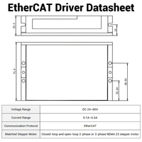 Controlador de Motor Paso a Paso EtherCAT EC57 24~80VDC 5.6A para Grabado CNC, Corte Láser, Plotter, Ensamblaje Automático, Fabricante OEM ODM