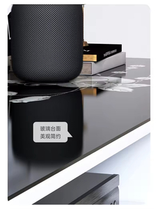 Modern Black Tempered Glass <b>TV</b> Table and <b>Stand</b> Good Quality Furniture with Storage Drawers for Living Room Style - Product Image 4