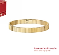 Bracelet flexible en laiton de conception de vis de haute qualité avec placage à l'or 18 carats, bijoux de bracelet de luxe Love0100