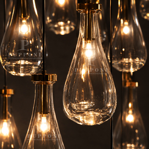 Retro Single Head Smoke Teardrop Glass Pendant Light Indoor Decor Kitchen <b>Hanging</b> Lamp - Product Image 2