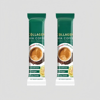 Café minceur 3 en 1 au collagène et aux graines de chia pour la perte de poids, l'éclat de la peau, la satiété, brûleur de graisse instantané, boisson de café beauté