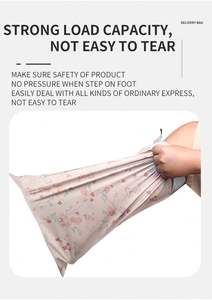 Sacs en plastique biodégradables écologiques pour coursier express, emballage polymère auto-scellant personnalisé, caractéristique imperméable, surface imprimée - Product Image 6