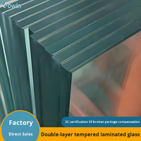 Verre feuilleté trempé transparent réfléchissant la chaleur, verre PVB à économie d'énergie pour mur-rideau, balustrade d'escalier, clôture