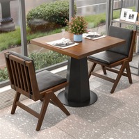 Ensemble de table et chaises en bois massif, moderne et durable, pour hôtel, projet hôtelier, fauteuils de loisirs, chaises de salle à manger