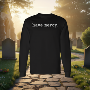 Have Mercy T-shirt à manches longues avec motif croix de la foi noir - Product Image 3