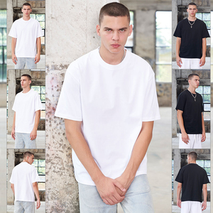 T-shirt à col rond personnalisé pour hommes 100% coton à séchage rapide Fitness tricoté à manches courtes Design imprimé - Product Image 2