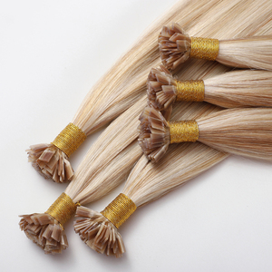 Extensions de <span class=keywords><strong>cheveux</strong></span> russes Remy en gros, à pointe plate en kératine italienne, pré-collées, double épaisseur, pour salon - Product Image 2