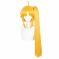 Perruque synthétique longue queue de cheval avec frange pour femme, idéale pour cosplay et costumes d'anime – Vente en gros, fournisseur direct d'usine