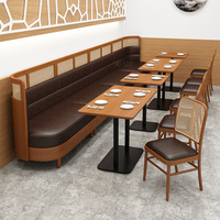 Restaurant personnalisé, restaurant de barbecue avec banquettes murales, café, pâtisserie, ensemble canapé et chaise en gros