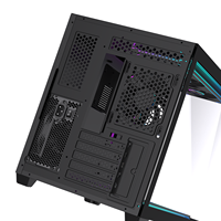 Boîtier d'ordinateur de jeu Lovingcool, nouveau design, écran numérique, noir, verre trempé, boîtier de PC de bureau, tour moyenne, Matx, cabinet PC