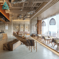 Meubles de comptoir de réception pour café moderne, style bois naturel, meubles pour café, pour magasin commercial de détail