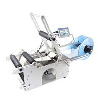 Applicateur d'étiquettes pour baume à lèvres, machine d'étiquetage semi-automatique de table pour flacons ronds avec codage