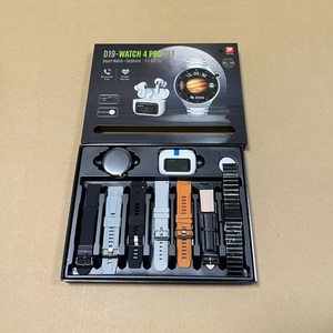 Mới D19 Đồng Hồ <span class=keywords><strong>4</strong></span> Pro 7 Trong 1 Vòng Smartwatch Với 7 Dây Đeo Earbuds LED Bluetooth Cuộc Gọi Heath Chức Năng Màn Hình - Product Image 3