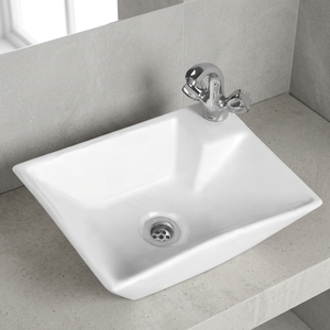 Lavabo de table moderne en céramique rouge avec drain, écologique, meilleur prix, design élégant, de l'usine fournisseur de Foshan - Product Image 6