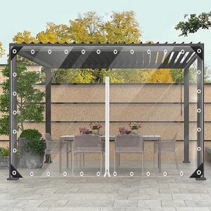 Bâche <span class=keywords><strong>de</strong></span> 0,35 mm avec fermeture éclair, accès facile, personnalisable, pare-soleil, imperméable et coupe-vent, version renforcée - Product Image 5